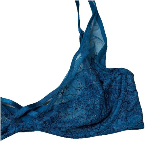 Victoria Secret Unlined Plunge Bra Cage Front Underwire Convertible Strap Sz 34D - Picture 2 of 6